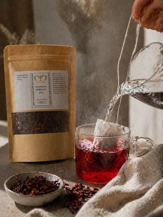 Hibiscus Tea being poured