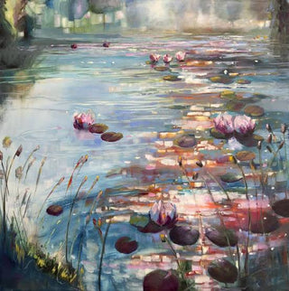 Rose Petals on a Pond