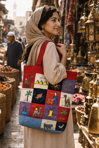 Woman Carrying Tote Bag