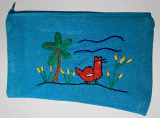 Sky Blue Palm Tree and a Chicken Pouch