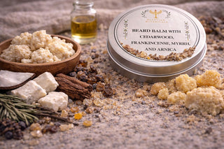 Beard Balm with Cedarwood, Frankincense, Myrrh, and Arnica Oil
A