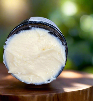 creamy texture of After Shave Butter Balm Frankincense, Myrrh and Bergamot