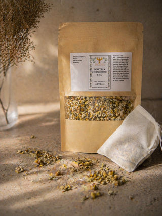 Egyptian Chamomile Tea with Reusable Cotton Tea Bags