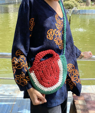 Watermelon Crochet Handbag