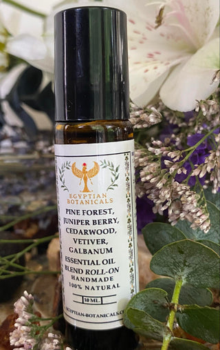 Pine Forest- Juniper Berry, Cedarwood, Vetiver, Scotch Pine, and Galbanum Essential Oil Blend Roll-On