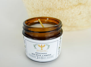 unscented soy wax candle