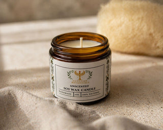 Unscented Natural Soy Wax Candle